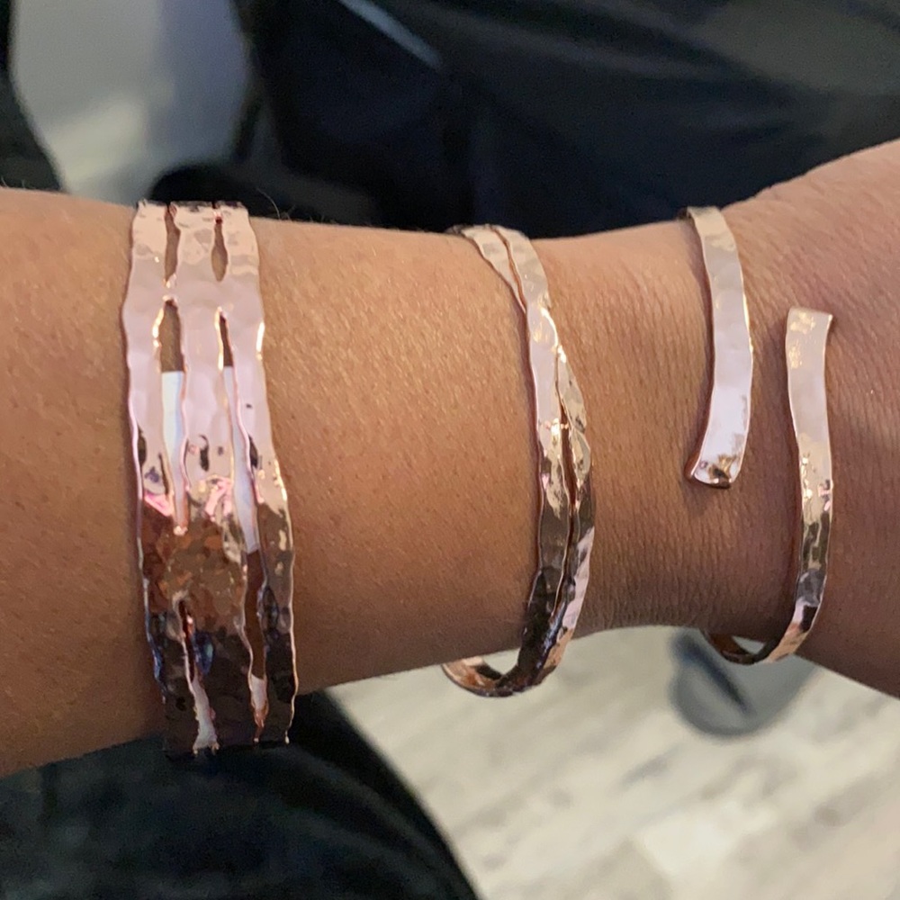 Rose gold bangles